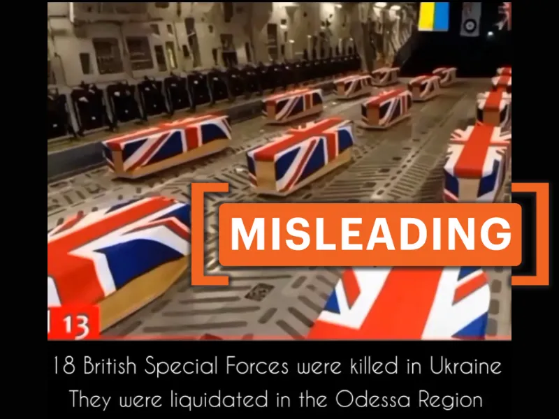 Image of British military coffins does not show recent casualties in Ukraine